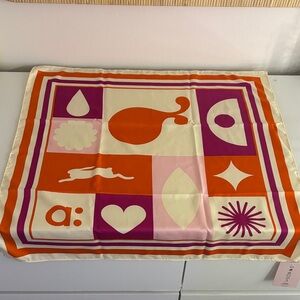 Colorful Geometric Amika Silk hair Scarf